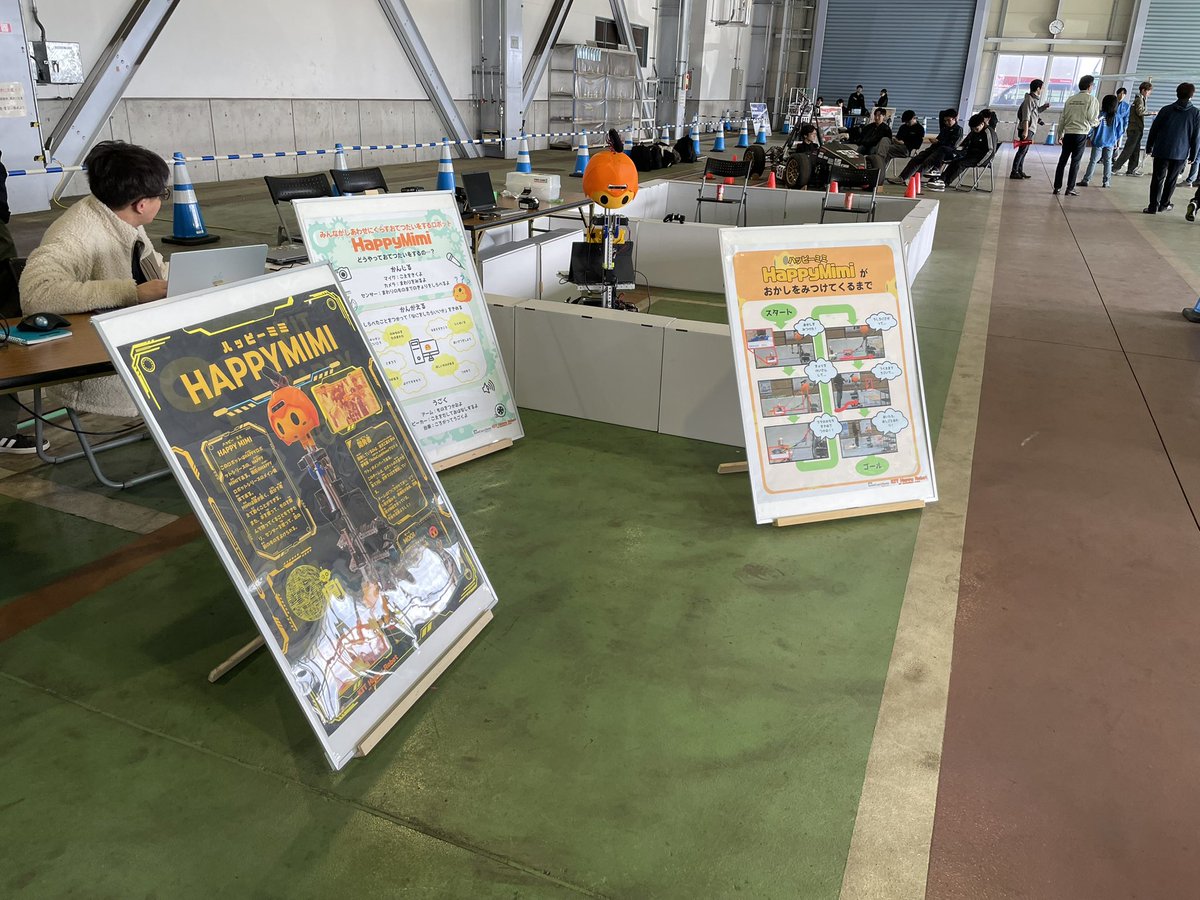 KIT_Happy_Robot's tweet image. 白山総合車両所の一般公開にて、RoboCup@Homeプロジェクトの生活支援ロボット「Happy Mimi」を展示しております！🤖✨
日常で人をサポートするロボットとして開発を進めています。
ぜひご覧ください🙌
 #KIT夢考房  #白山総合車両所一般公開  #KITHappyRobot