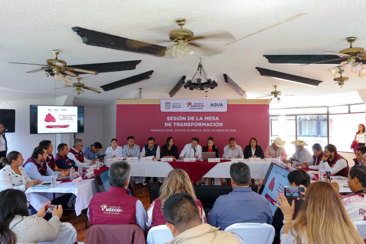 agua_edomex's tweet image. En nombre de la Gobernadora Delfina Gómez Álvarez, reconocimos el compromiso de las y los Presidentes Municipales de la Región 13 durante la 2da Sesión Ordinaria de la Mesa de la Transformación en #Temascaltepec.