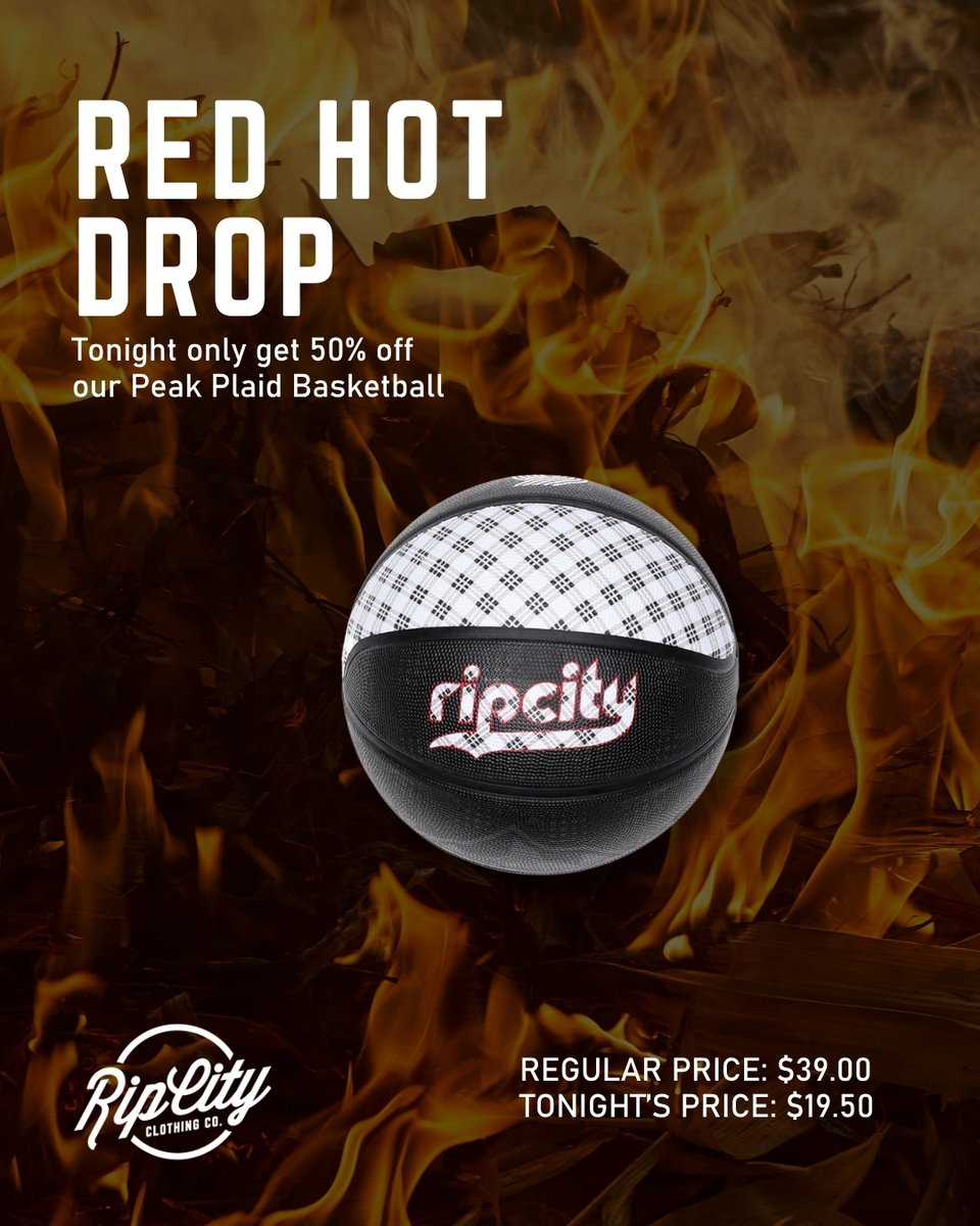🔥 Tonight’s Red Hot Drop: 50% off the Peak Plaid Basketball! 

Shop the deal at Rip City Clothing (Entry A-19) or tap the link in bio before it’s too late.