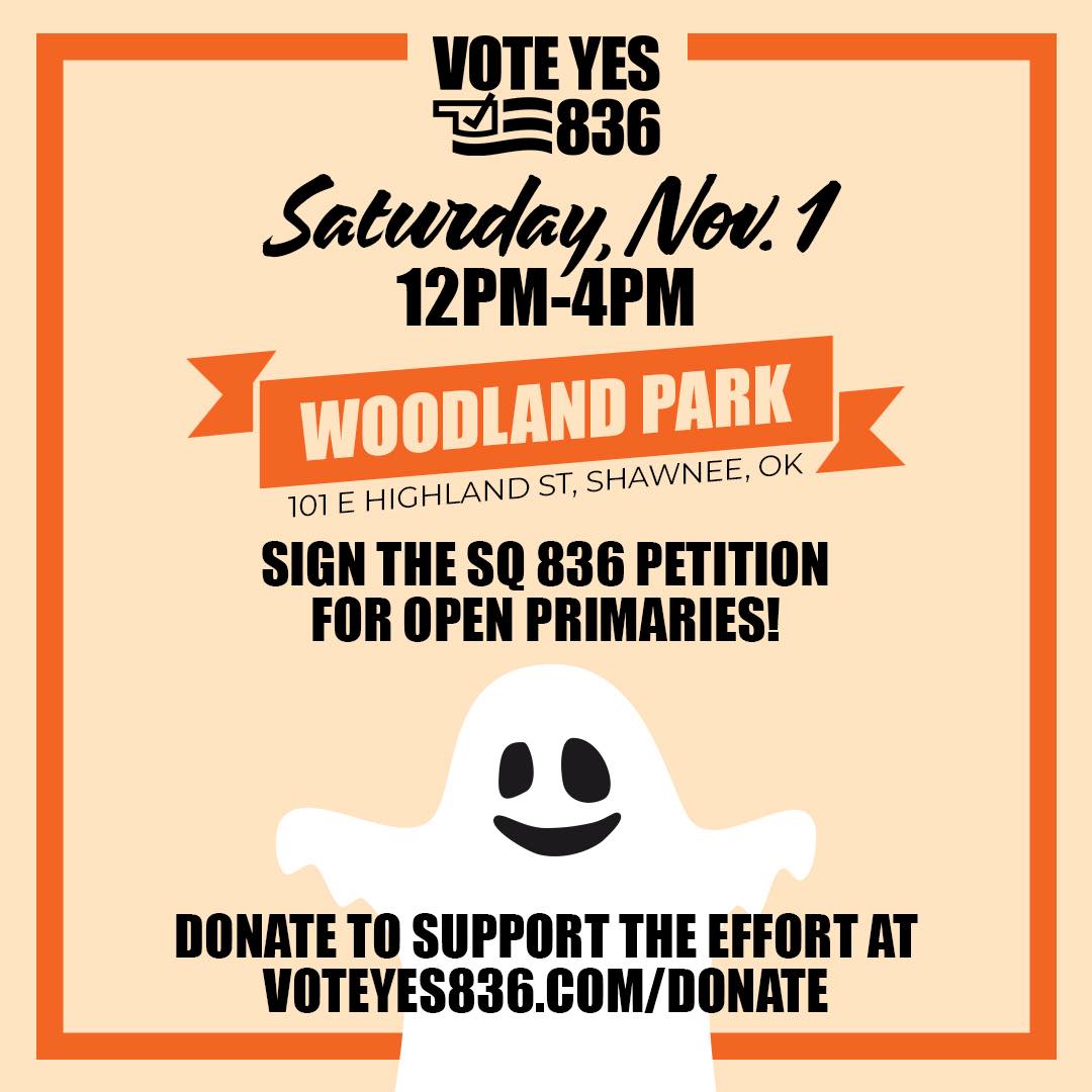 Shawnee folks! Go sign the petition tomorrow! 

This effort is powered by grassroots — and every dollar helps us print petitions, reach voters, and keep the momentum going. In addition to signing the petition, please consider donating today at VoteYes836.com/donate.

#ShawneeOK