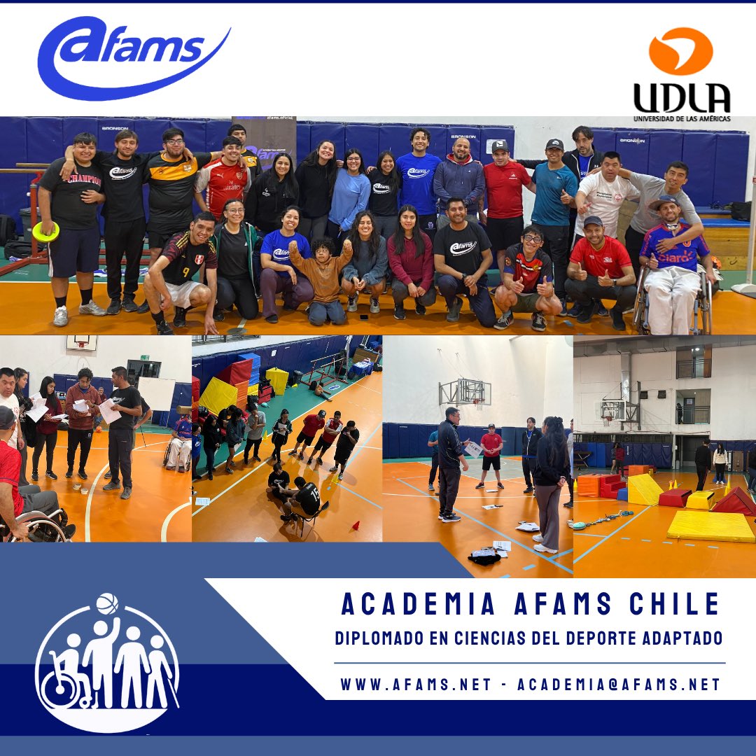 afamsoficial's tweet image. 🎓 Formando profesionales para un deporte más inclusivo.
El 25 de octubre se realizó la jornada práctica del Diplomado en Ciencias del Deporte Adaptado junto a @UDLAChile.
Las imágenes reflejan un trabajo inclusivo con evaluación física, motora y deportiva.
#AFAMS