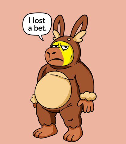 The_Casual_Capy's tweet image. Sometimes you lose a bet, and have to wear the bootleg Lopunny costume for Halloween. 

@Danyinkflow