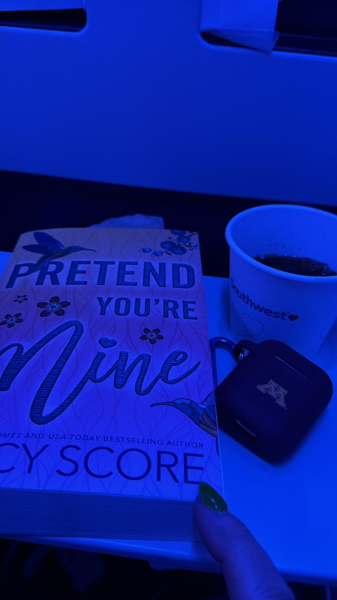 Some good music, a good book &amp; <a href="/SouthwestAir/">Southwest Airlines</a> blue mood lighting at 30,000 feet. 

Happy Halloween 🎃
