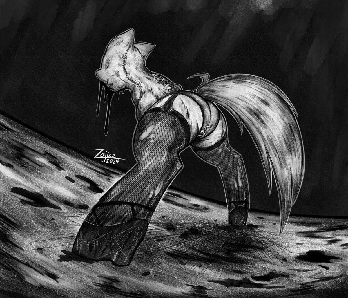 Another spooky draw. Some Silent Hill 2 content mare-ified. Happy Halloween!