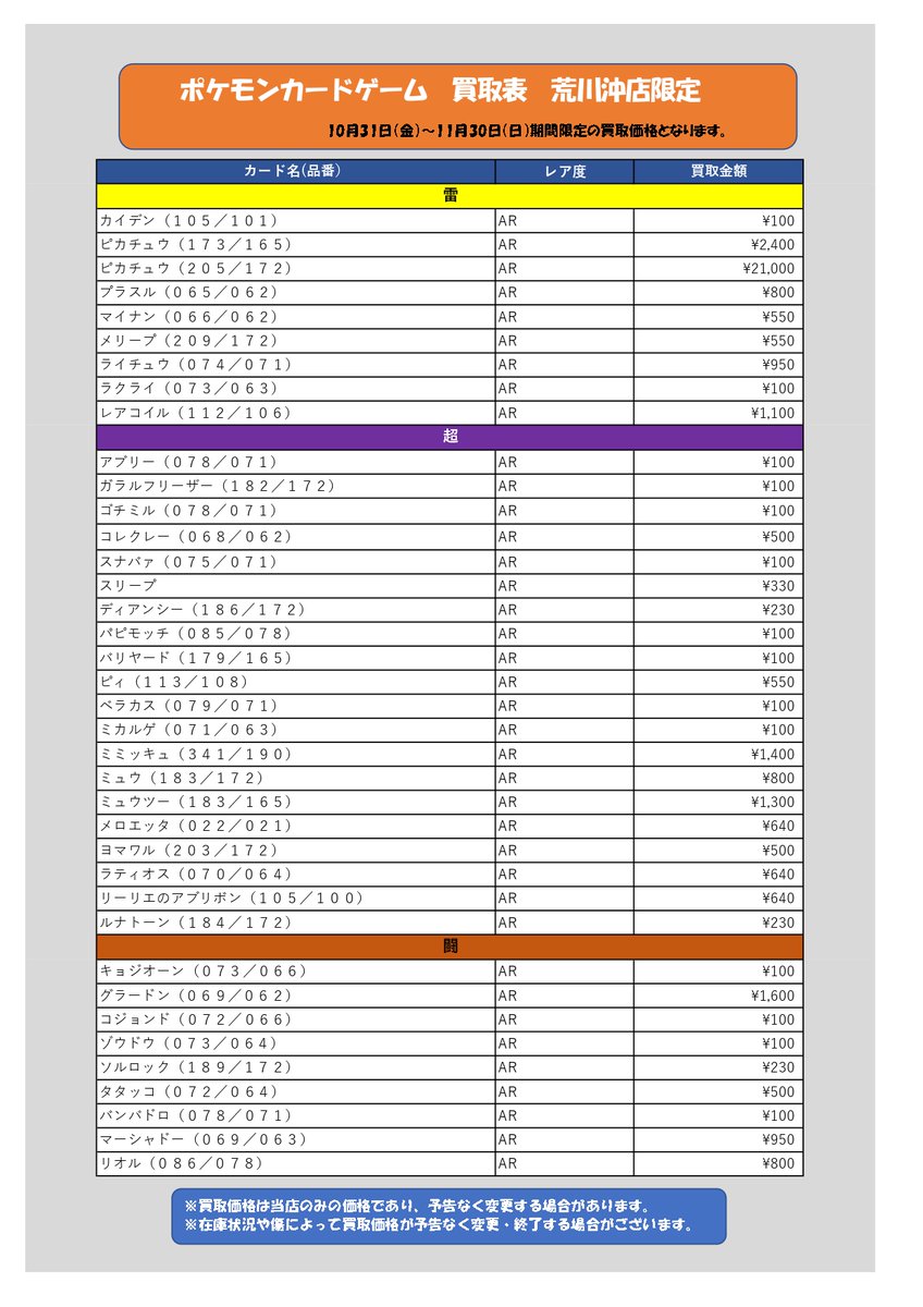トレカ ブックオフ荒川沖店 @茨城県阿見町 (@bookoffibaraki