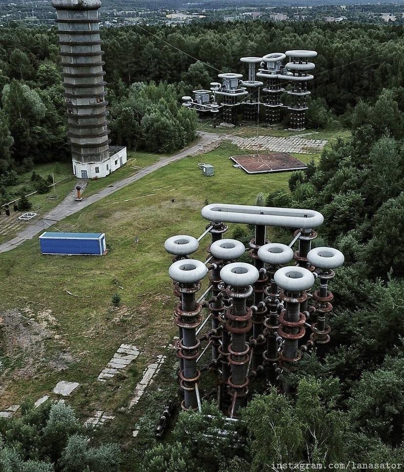 The Istra High Voltage Research Center in Russia, also dubbed the Tesla Generators Research Facility. Facility was a Soviet-operated testing facility built in the 1970s outside the town of Istra, 40 kilometers west of Moscow, and operated by the Moscow Power Engineering Institute