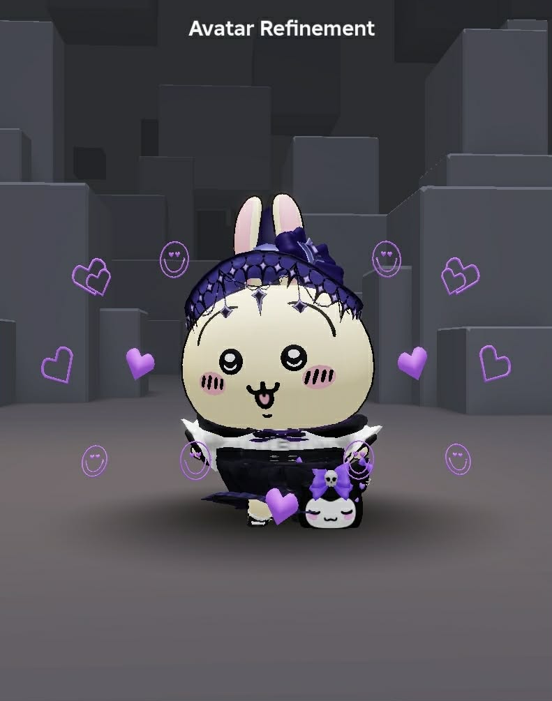 Didn't draw anything for Halloween this year, so here's Usagi dressed up as my Roblox avatar lol