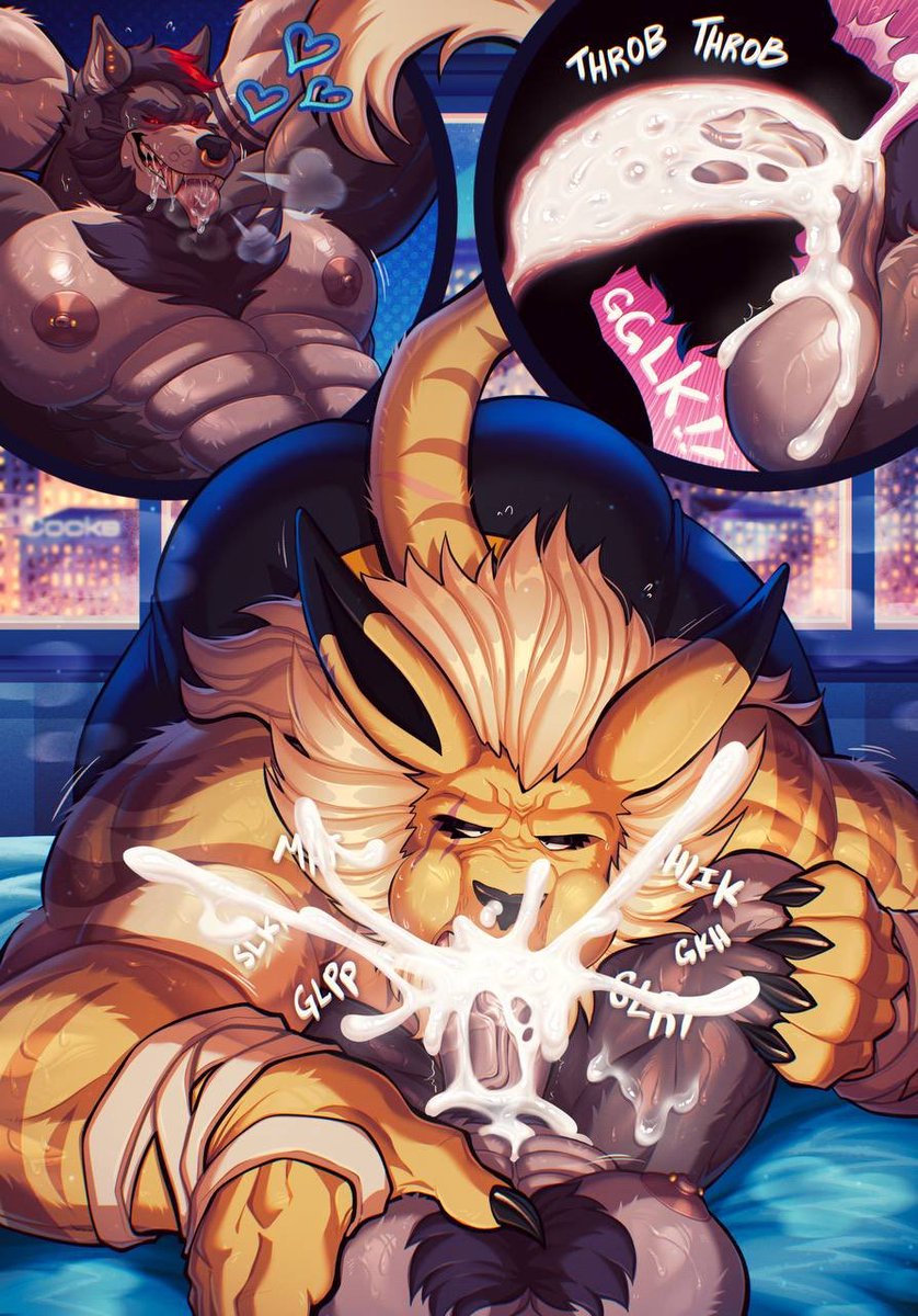 Relentless Dominance 
Even though the Leomon outsizes the wolf, he submits all the same (and get a creamy reward for it)

Art by <a href="/K_JukesNSFW/">★𝙺𝚒𝚍𝚍𝚒𝚎𝙹𝚊𝚢★ (COMMS CLOSED)</a>