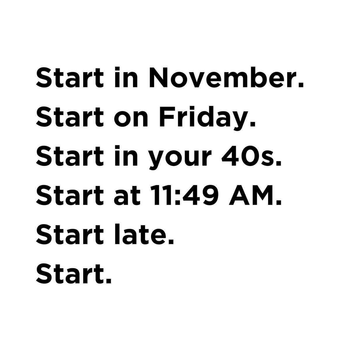 readswithravi's tweet image. Just start.