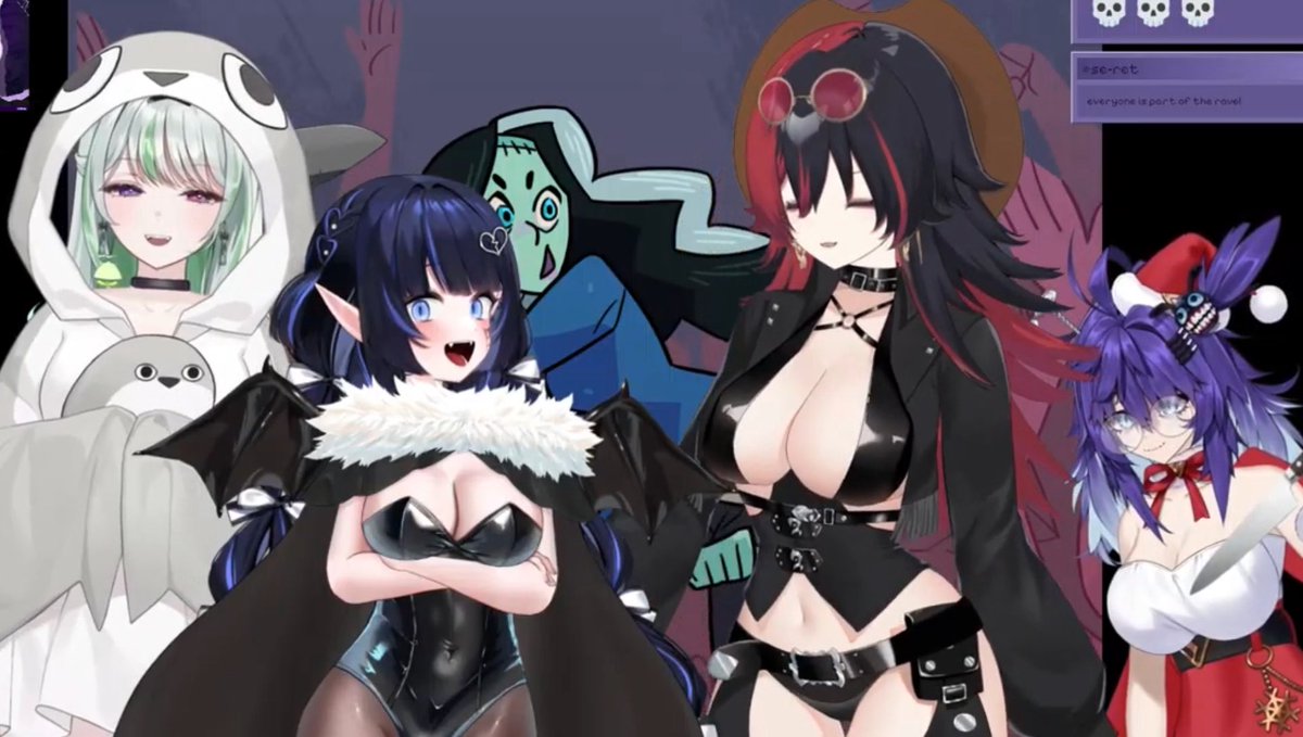 BorkyBarks's tweet photo. #YumiGoneLive #AlivenHaunting #REMKanashibari #NOVAeREPORT 
MONSTER PROM!!! I love this game and wanna play it myself one day. All the Lunalia VA was amazing so many funny moments and the right amount of table cucking (sorry yumi) 💜♥️💚💙 thank you for the collab and cover! 🥺🎃 https://t.co/wnvxcrmNKH
