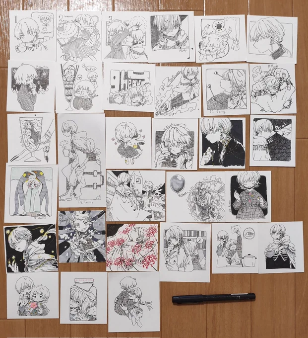 #今月描いた絵を晒そう
10月はインクトーバー描き切りました…!
見てくださりありがとうございました✨✨️ 