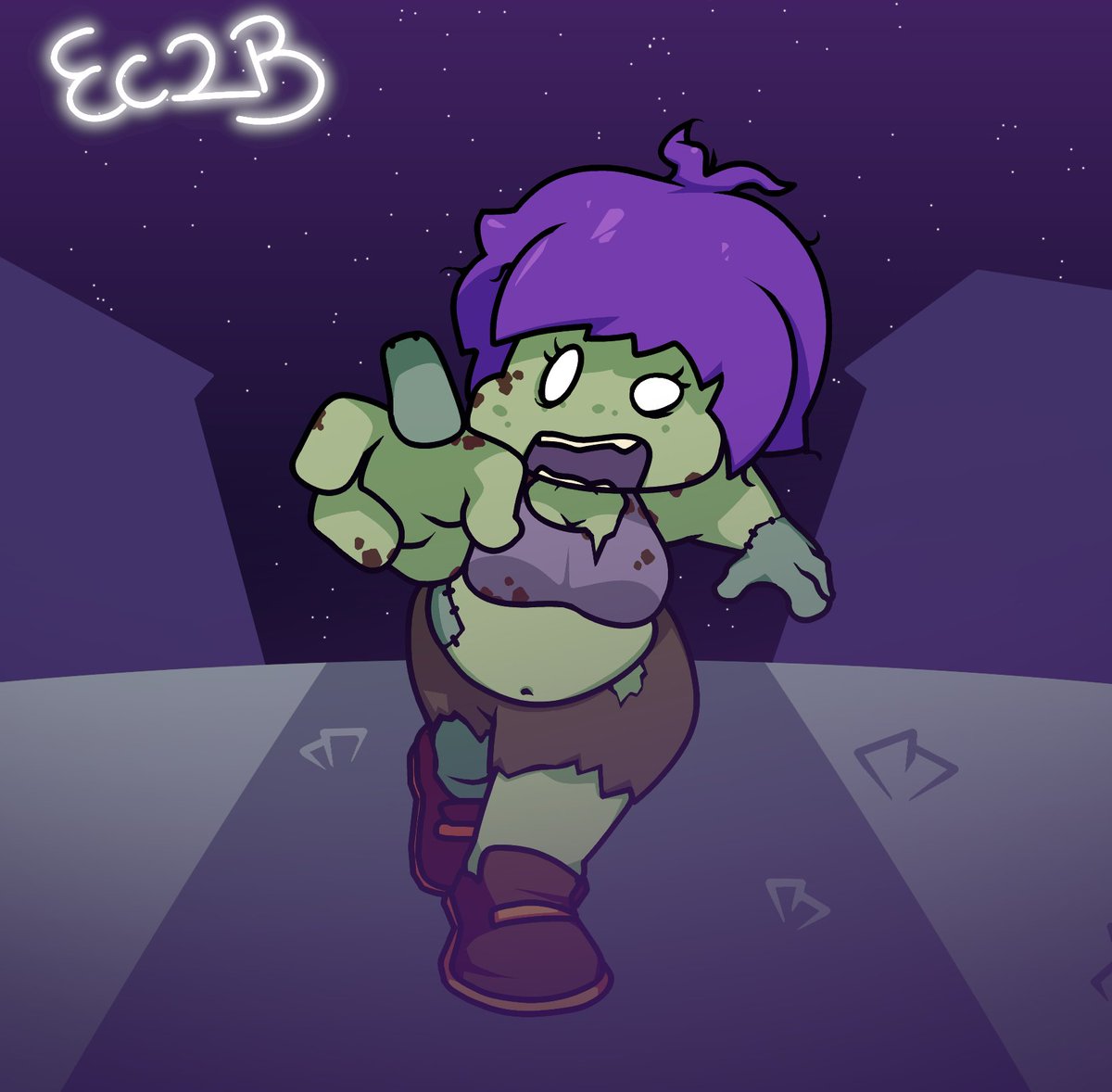 ecco_ec2b's tweet photo. Brains? Nah she's not coming for your brains. Better hide them raw burger patties though, you'll have nothing left!

Happy Halloween! And sorry for the inactivity, life's been kicking my ass. https://t.co/nb6HyMWEqt