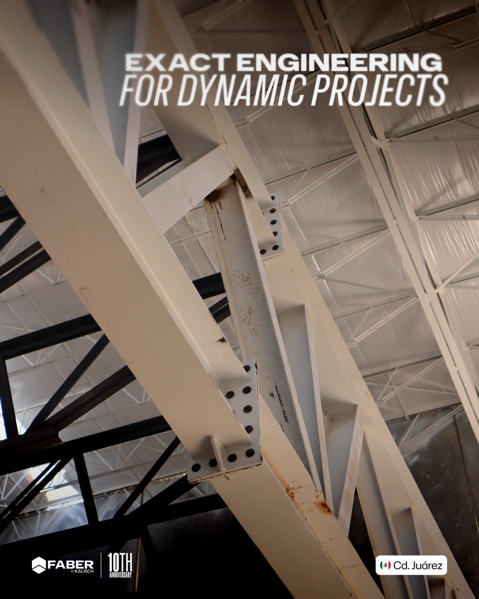 Optimized processes and fabrication brought strength and reliability to this structure at Cd. Juárez, México. Learn more about our steel fabrication processes at faberkalisch.com
#steel #juarez #building #engineering