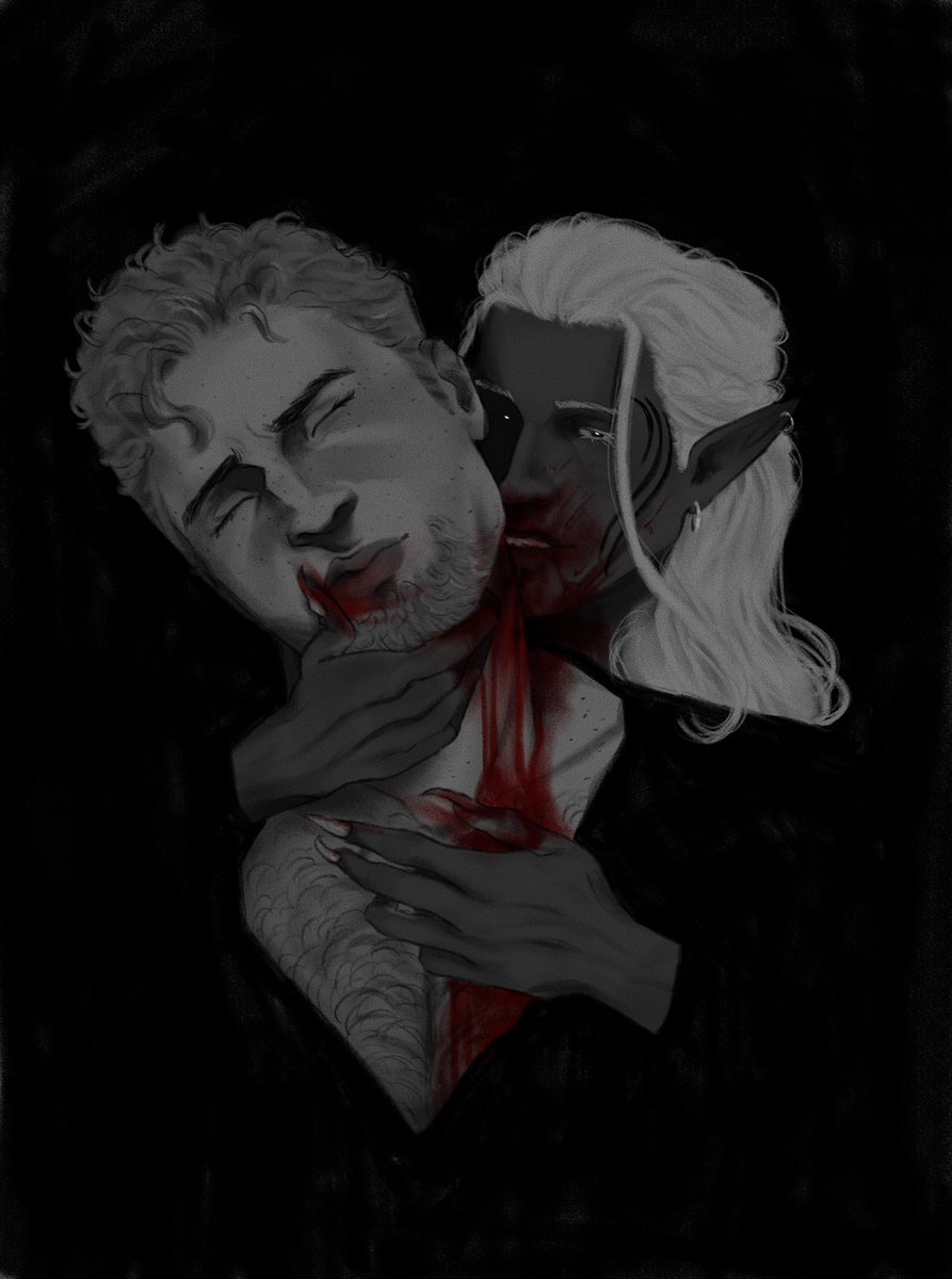 zevistair but vampires!!  happy halloween!!!

#zevistair #alistairtheirin #zevranarainai #dragonageorigins