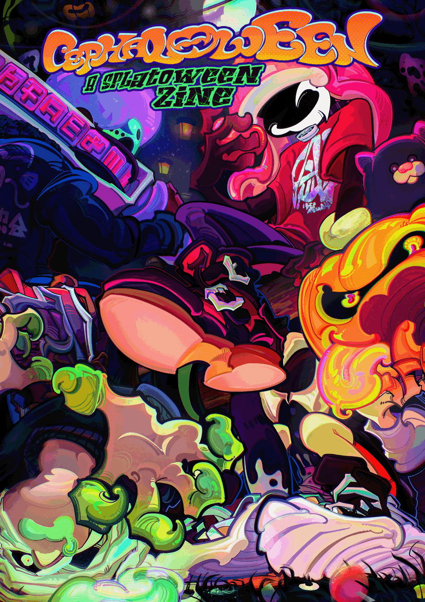 🧡ZINE RELEASE! 🧡

A ghost just whispered to me that a zine has just appeared... Could it be? 👻

🎃This year's Splatoween zine is finally here!

Illustrations, fics, music, and more-- it's everything you need for a Halloween celebration worthy of the depths~ 🦑💀
⬇️Dive in Now!