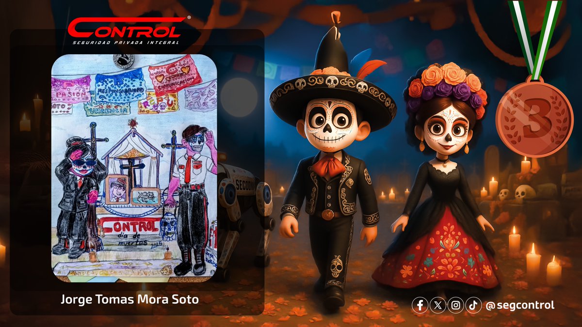 segcontrol's tweet image. ¡El talento también florece en nuestras tradiciones! 💀🎨

🇲🇽 ¡ Muchas felicidades! El lunes los contactamos.

En Control, celebramos el arte, la cultura y el esfuerzo de cada participante #ConTodo.

#ConTodoControl #DíaDeMuertos #TalentoControl #TradicionesQueViven