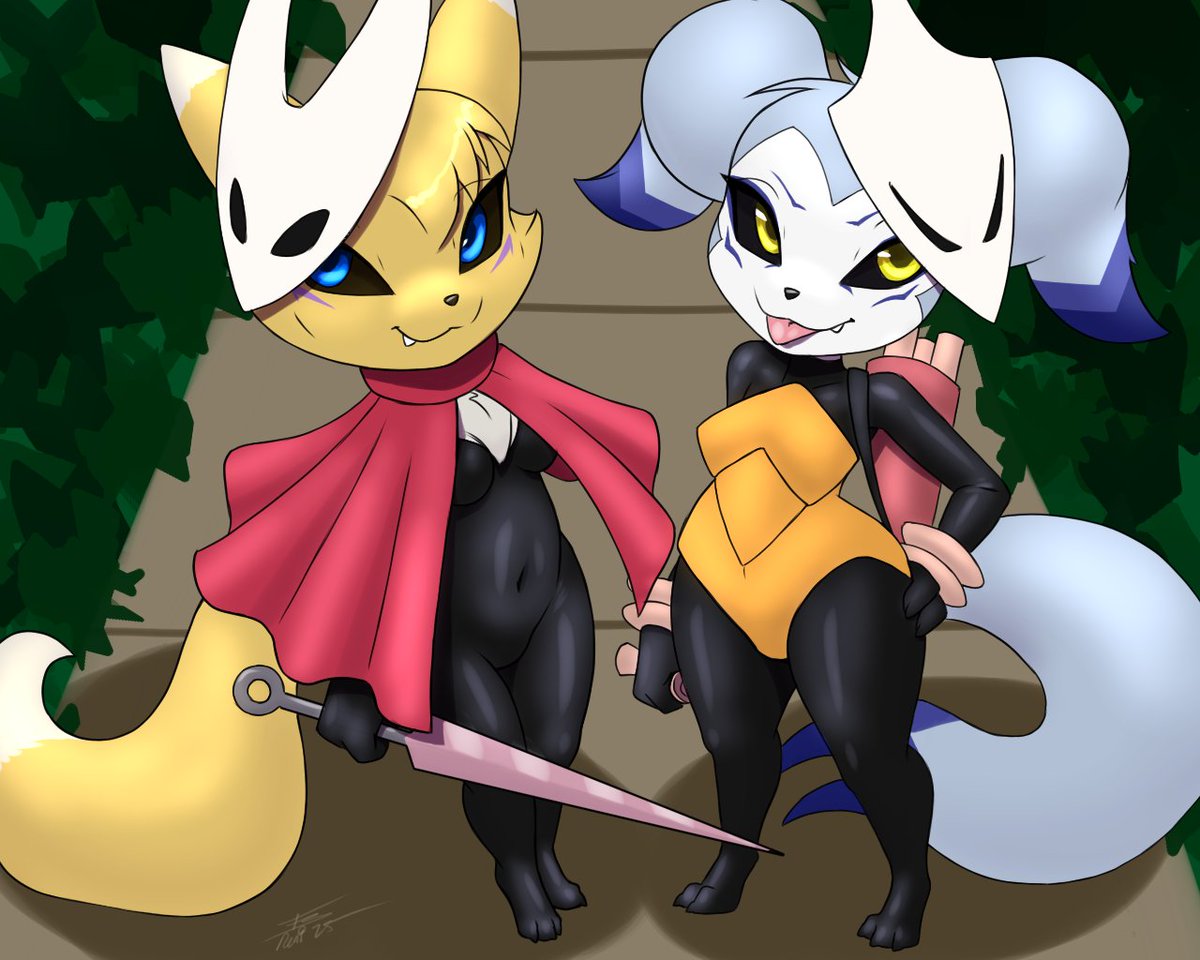 Two renimps have blocked your path! One shouts "Shaw!" and the other "Poshanka!" they request that you hand over some of your candy if you wish to pass.
So? Will you?
Zuzu (Hornet) Mine
Jeina (Shakra) <a href="/DarellZarklArt/">Zarkl (SFW ONLY!)</a> 
Artwork by <a href="/ImpOfSass/">Renimpmon</a> 
🎃Happy Halloween🎃