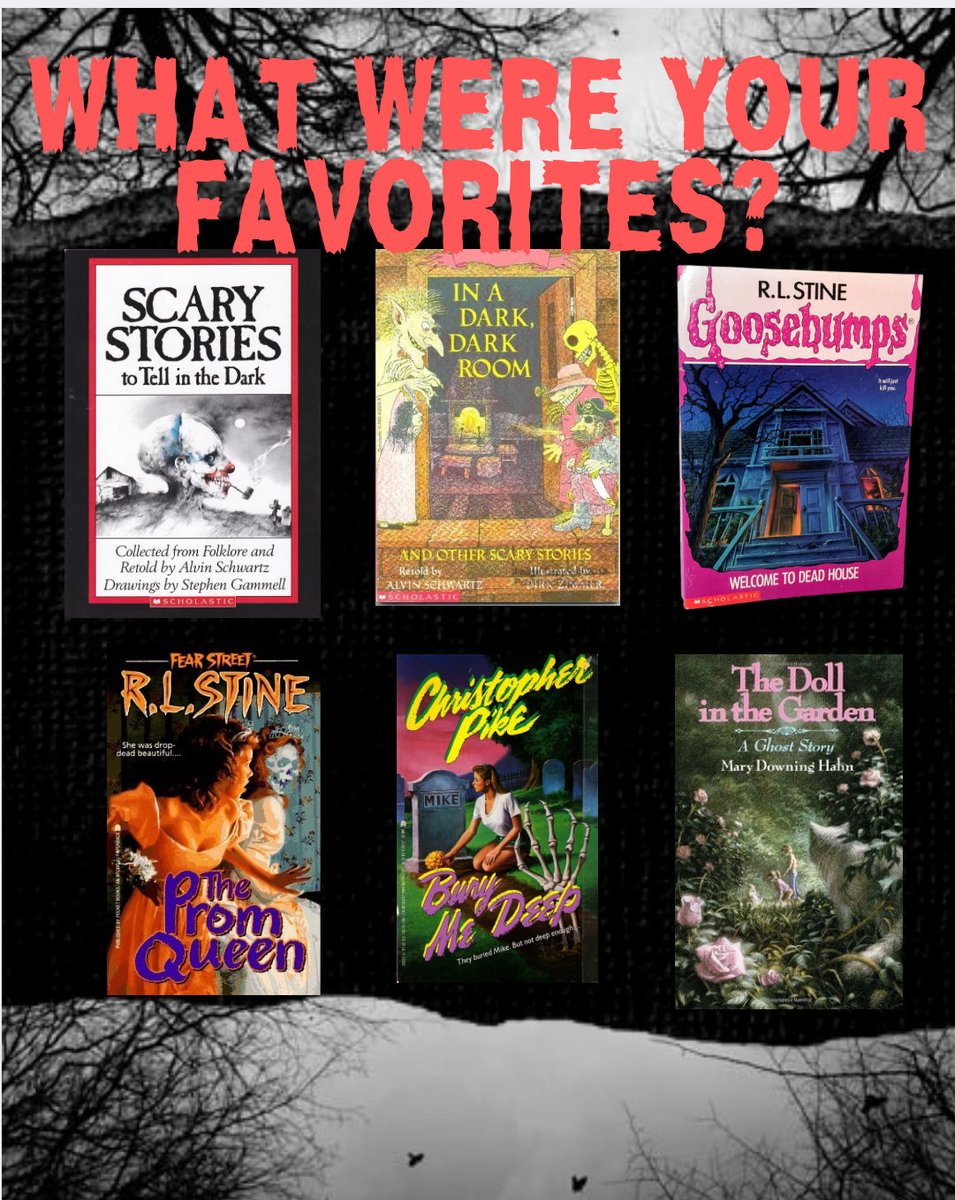 Scary Stories 3 at the Pikeville book fair, In a Dark, Dark Room (I still side-eye ribbons), Fear Street, Christopher Pike… The spooky reads that made me fall in love with books and want to be a librarian. 💀📖 What did you read?
#spookyreads #mgfiction #rlstein #scarystories