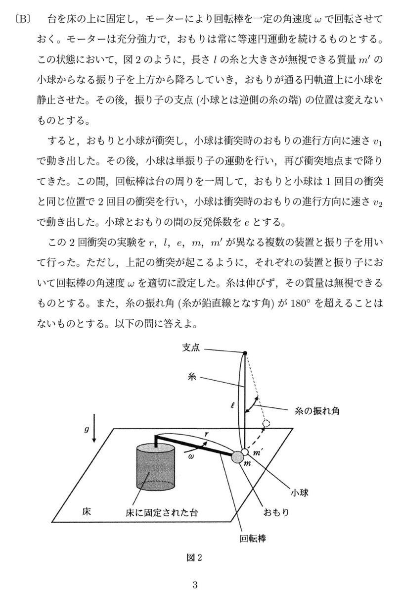physi_exercise's tweet image. 東京工業大学  2022年  力学
難易度  A***