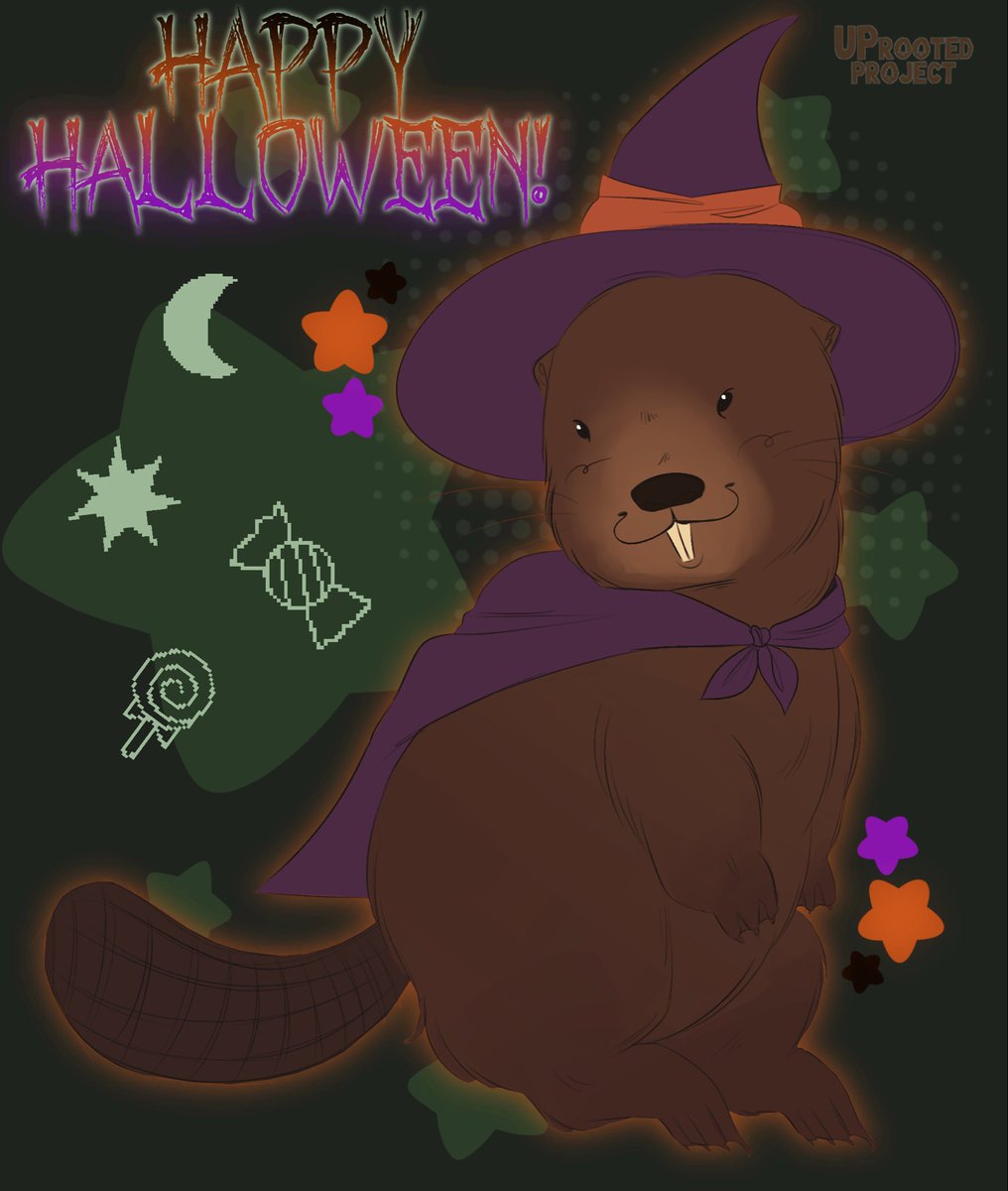 UProotedverse's tweet image. Whether you’re trick-or-treating or having a horror movie marathon, we wish you happy Halloween from our resident rodent, Logger!

#urpj #webseries