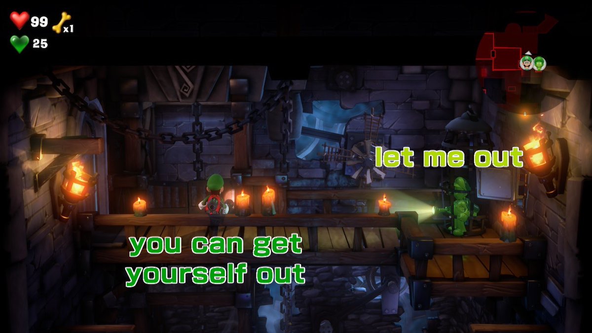 I’m three years into my tradition of playing LM3 on Halloween. This time, I happened to be joined by my mother. 
I’m playing Gooigi. My job is to be annoying when I’m not sucking up all the ghosts. 

Happy Halloween everyone. 

#LuigisMansion3 #Halloween