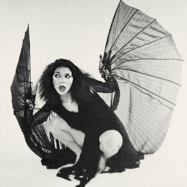 tuesdaywood's tweet photo. kate bush dressed as a bat, 1979 https://t.co/yD0i7fDIda