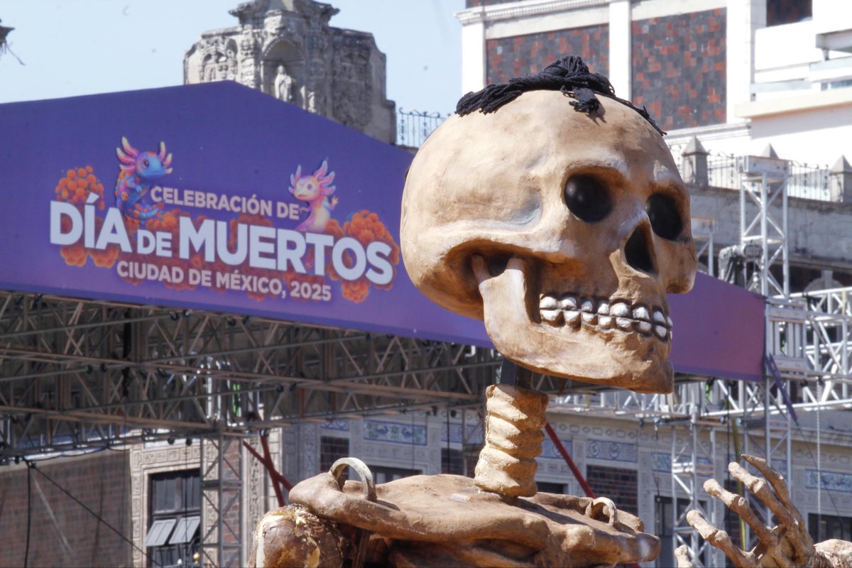 craviotocesar's tweet photo. ¡Si no han venido a la #MegaOfrenda, qué están esperando! 💀✨

Láncense a disfrutar de la Ofrenda Monumental en el #Zócalo: increíbles esculturas, miles de flores y, sobre todo, mucha tradición para celebrar esta temporada de #DíaDeMuertos. 🌼

Tienen hasta el 2 de noviembre para visitarla y tomarse su foto. 📸 

#CapitalDeLaTransformación