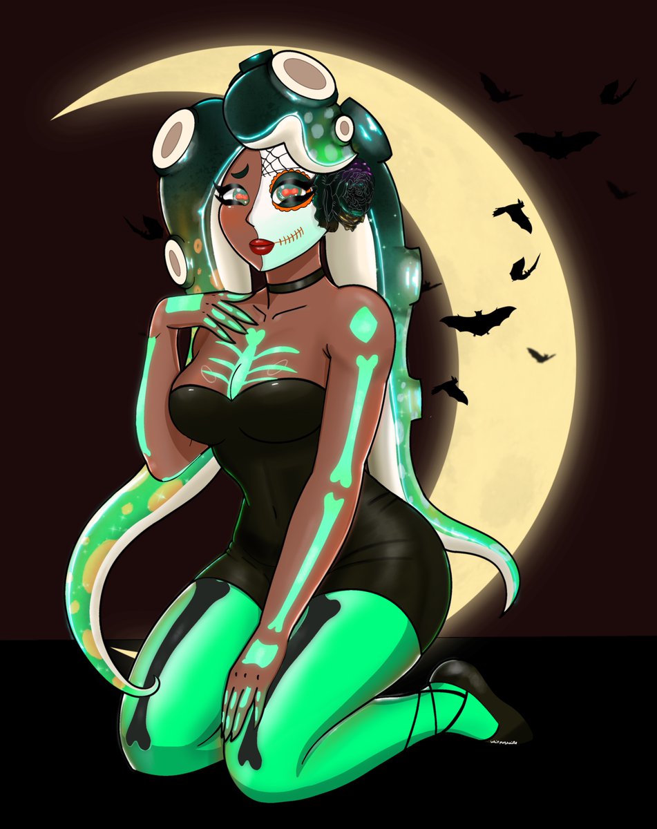 That_Whip_Spl's tweet photo. Happy Halloween! Drew Splatoween Marina for today! 🎃👻

#halloweenart #SplatoonArt #Splatoon3 https://t.co/xGJ1j8dEIZ
