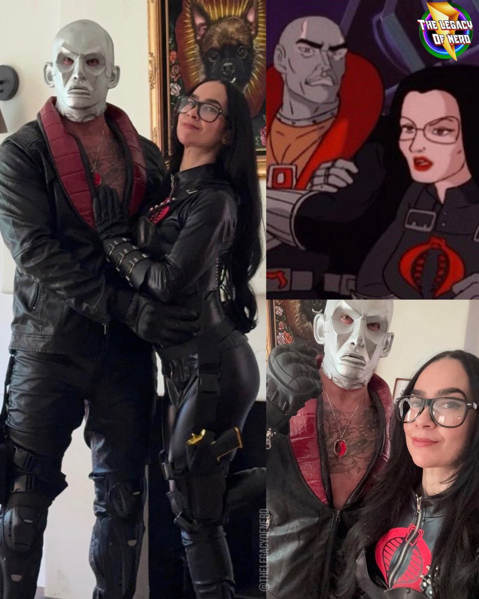 WWE wrestlers CM Punk \u0026 AJ Lee dress up as Destro \u0026 The Baroness of Cobra  from GI Joe for Halloween, image size:960x1200