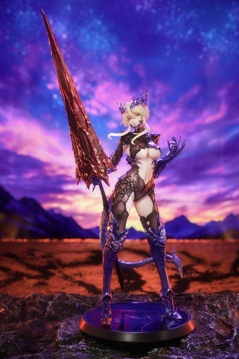 AlwaysU3D's tweet photo. アルトリア・ペンドラゴン[オルタ](ランサー) 夜王ver. 完成しました！

12月1日のとなモ8 BOOTH オンライン即売会に参加します！

スケール：1/7
価格：30000 円
※未塗装未組立のガレージキットです
企画・制作：AlwaysU
原型：アシン　@lifecrx666
彩色：麦麦　@qdgmaimai
彩色協力：夜空　@YOZORA0v0 
摄影：StevieJ　@Tohka04103 

初めてのイベント参加ですから、拡散してもらえると嬉しいです！
よろしくお願いいたします🙇‍♀️
#となモ8 #fgo #FateGrandOder
