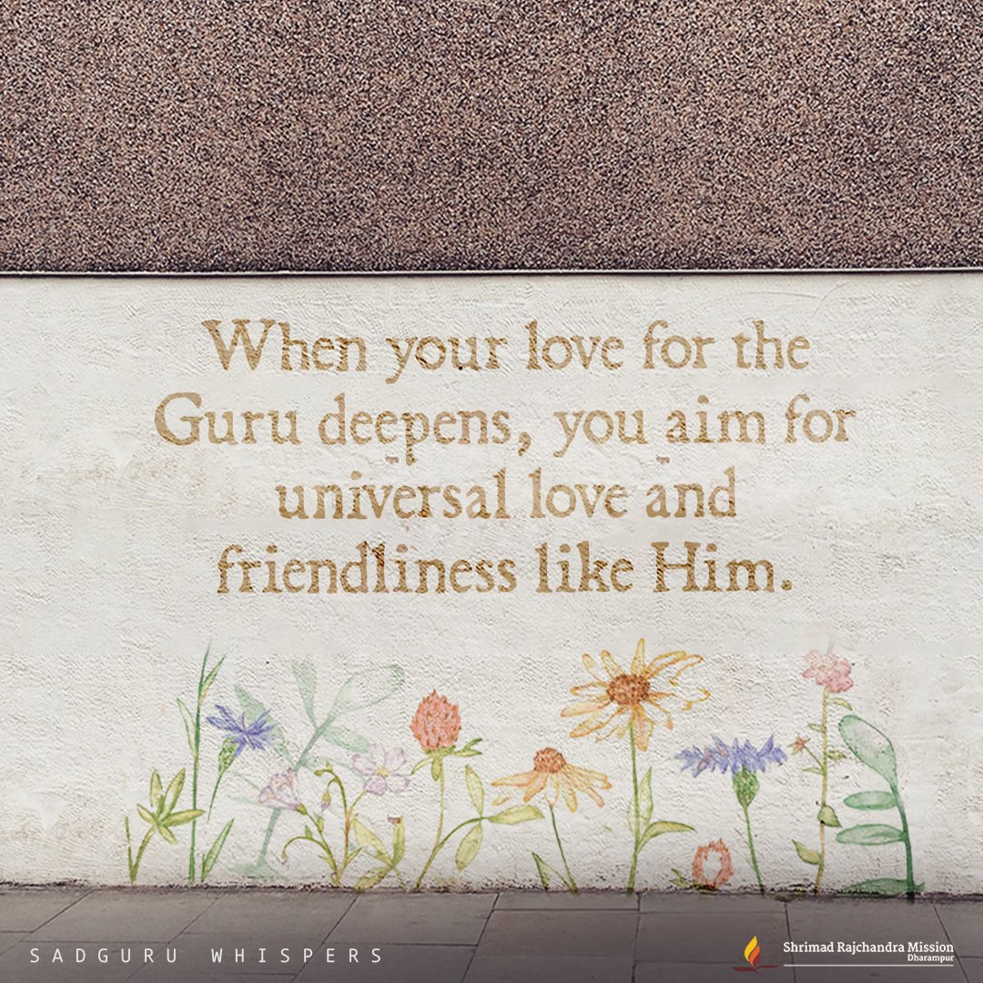 SRMDharampur's tweet photo. When your love for the Guru deepens, you aim for universal love and friendliness like Him.
#SadguruWhispers #Quotes #QOTD #Guru #Sadguru #Love #Friendliness #AllSaintsDay #SaturdayThoughts https://t.co/4jc3YXjAgn