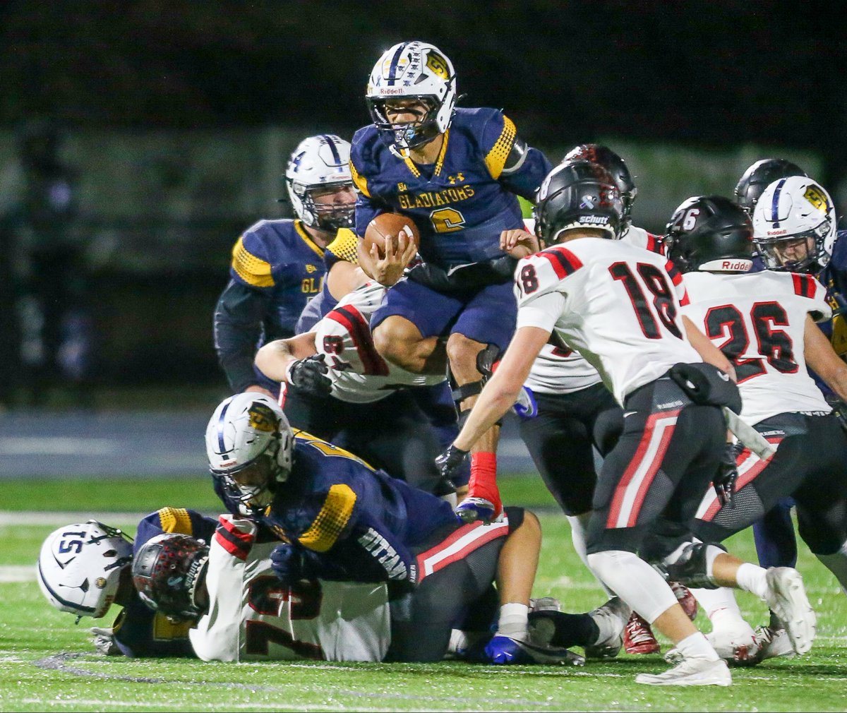 Gladiators bounce back from season finale stumble. 

South Allegheny defeated Waynesburg Central 61-13 in the First Round of the WPIAL 2A Playoffs on Oct. 31st, 2025. 

With the win, South Allegheny will face Washington next Friday night in the 2A Quarterfinals.
