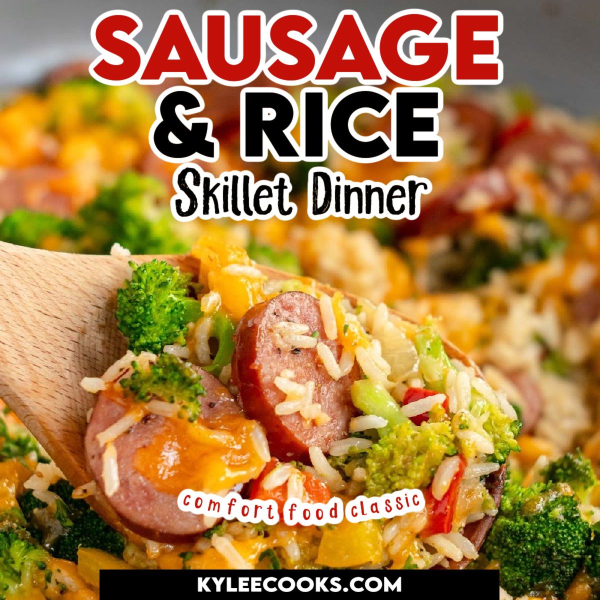 kyleecooks's tweet photo. Sausage and Rice in a skillet! Combining smoked sausage, crisp vegetables, fluffy rice and a hint of cheese, this is a weeknight dinner the whole family will love! #weeknight #dinner #recipe #sausage #kyleecooks https://t.co/TbQ7d0Gq8z https://t.co/ddaNMlfeby