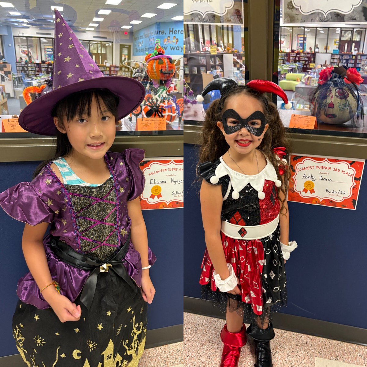 HicksLibrary's tweet image. Congratulations to the winners of our annual pumpkin contest! What a fabulous display of creativity! #fallfun  @HicksTigers