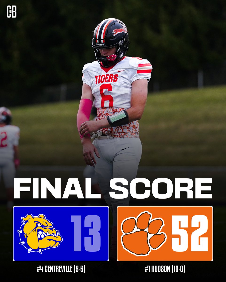 Hudson rolls past Centreville to advance 🏈