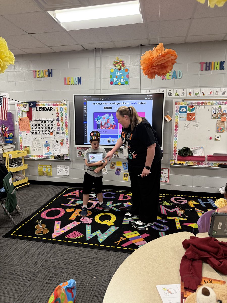 techamys's tweet image. Today’s forecast: giggles, imagination, and a whole lot of heart. 💛
Storytime with @Novel_Effect ➡️ creativity unleashed with @AdobeExpress ➡️ one very happy Innovative Learning Specialist. Thank you Mrs. Evans for being the first “Tech Together with Storer” class! More to come…
