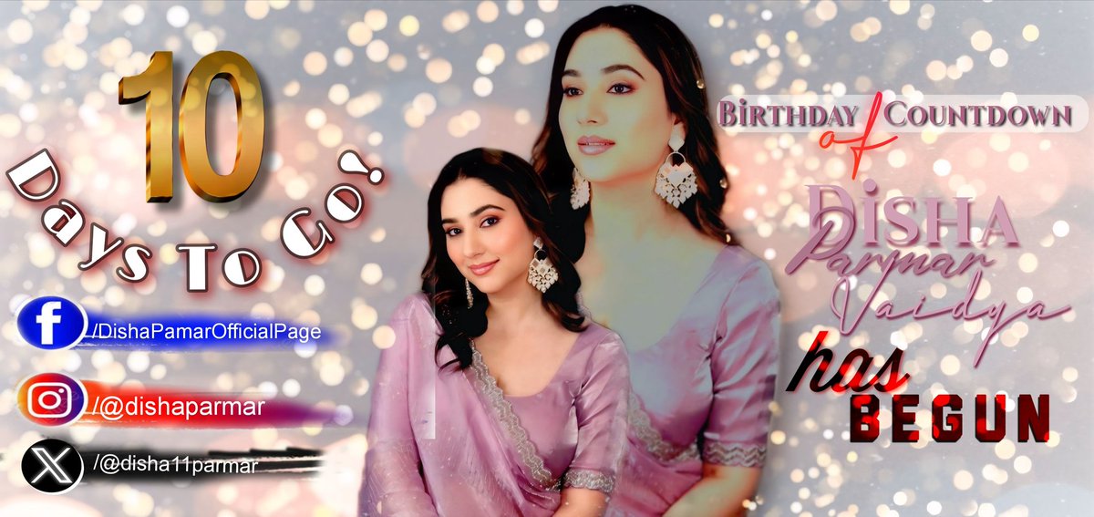 Disha Parmar's birthday month is here ❤ Happy November people!
And the countdown begins! 🎉
10 days to go for <a href="/disha11parmar/">Disha Parmar Vaidya</a>'s birthday! ❤

#HBDDPV