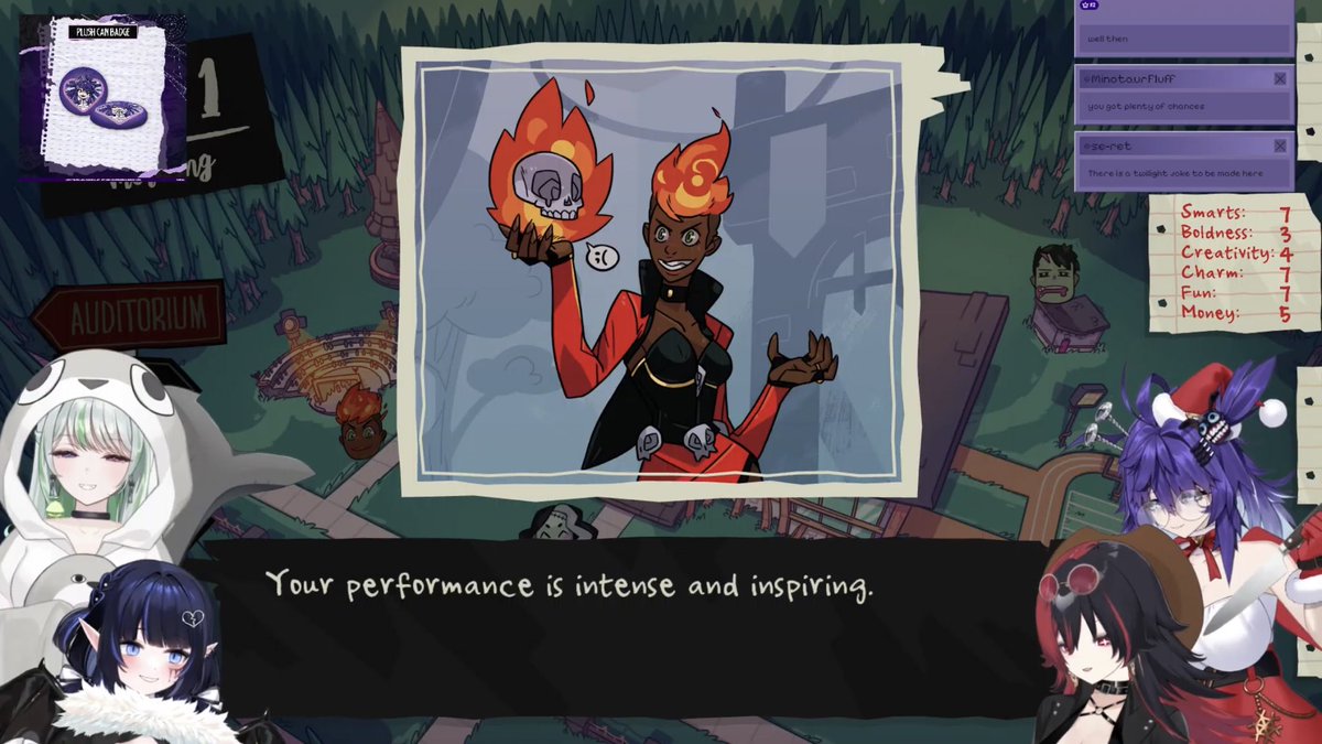 jirojuno's tweet photo. Thanks for the Monster Prom collab Lunalia! Everybody looked great in costume, wasn’t expecting some of the silliness in but it was a lot of fun watching ya play &amp; hearing the voice acting. Happy Halloween! 🦈🦇🤠🤶

#NOVAeREPORT #YumiGoneLive #REMKanashibari #AlivenHaunting https://t.co/4AfviJnCgN