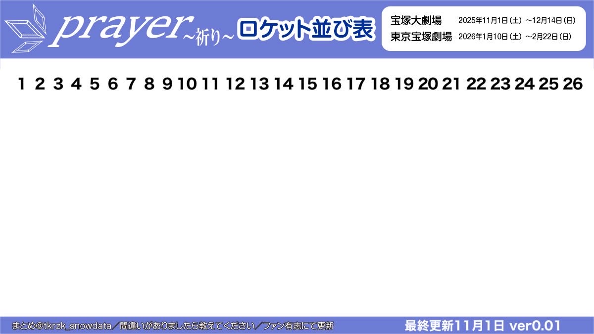 雪組 #ロケット #prayer