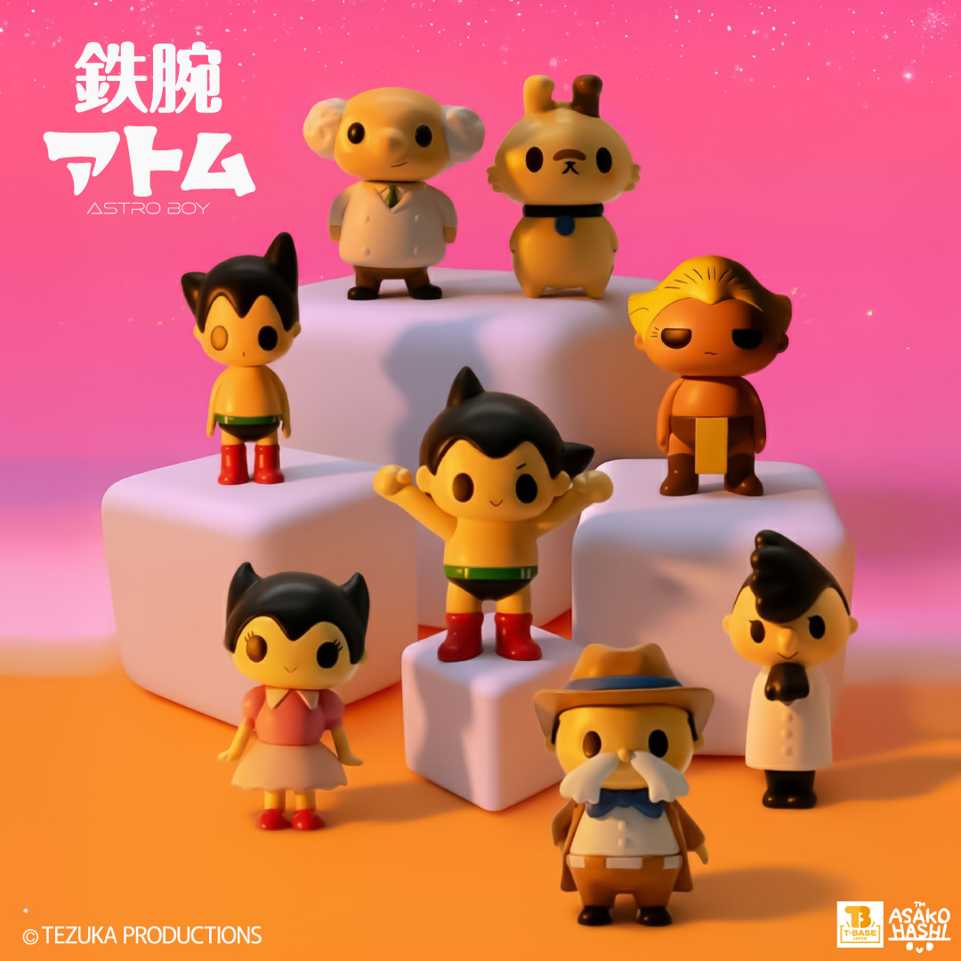 🌟販売のお知らせ🌟

鉄腕アトム ブラインドBOXシリーズ（全8種）が
T-BASE池袋P’PARCOにて発売‼️

全高：全高約8.5〜9.5cm
価格：1,650円(税込) BOX13,200円(税込)
デザイン原型：はしあさこ
発売日：2025年11月8日（土）11:00
会場：T-BASE池袋P’PARCO
発売方法：先着販売