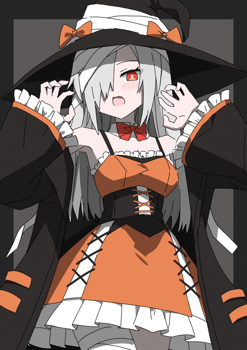 「ハロウィンっぽい子 (毎日投稿:92日目)」|かいえのイラスト