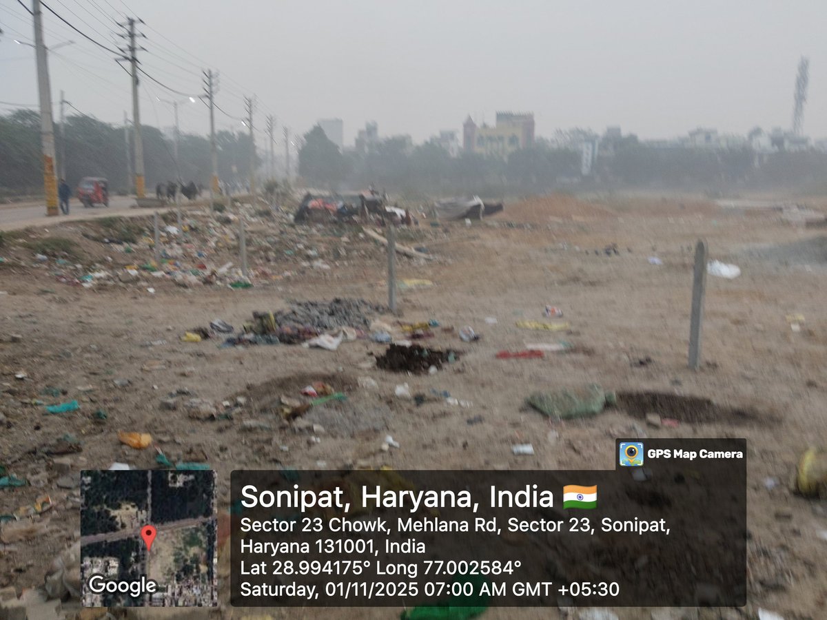 AkhandTrust's tweet image. @NayabSainiBJP @cmohry @dcsonipat सोनीपत महलाना रोड़ सेक्टर 23 के मेला मैदान पर घुसपेठियों द्वारा झुग्गी डालकर कब्जा करना शुरु हो चुका हे पहले भी इस पर कोर्ट केस चल रहा था अब HSVP के अधिकारियों की मिलीभगत से रोड किनारे नई झुग्गी डाली जा रही हैं प्रशासन मुकदर्शक हे