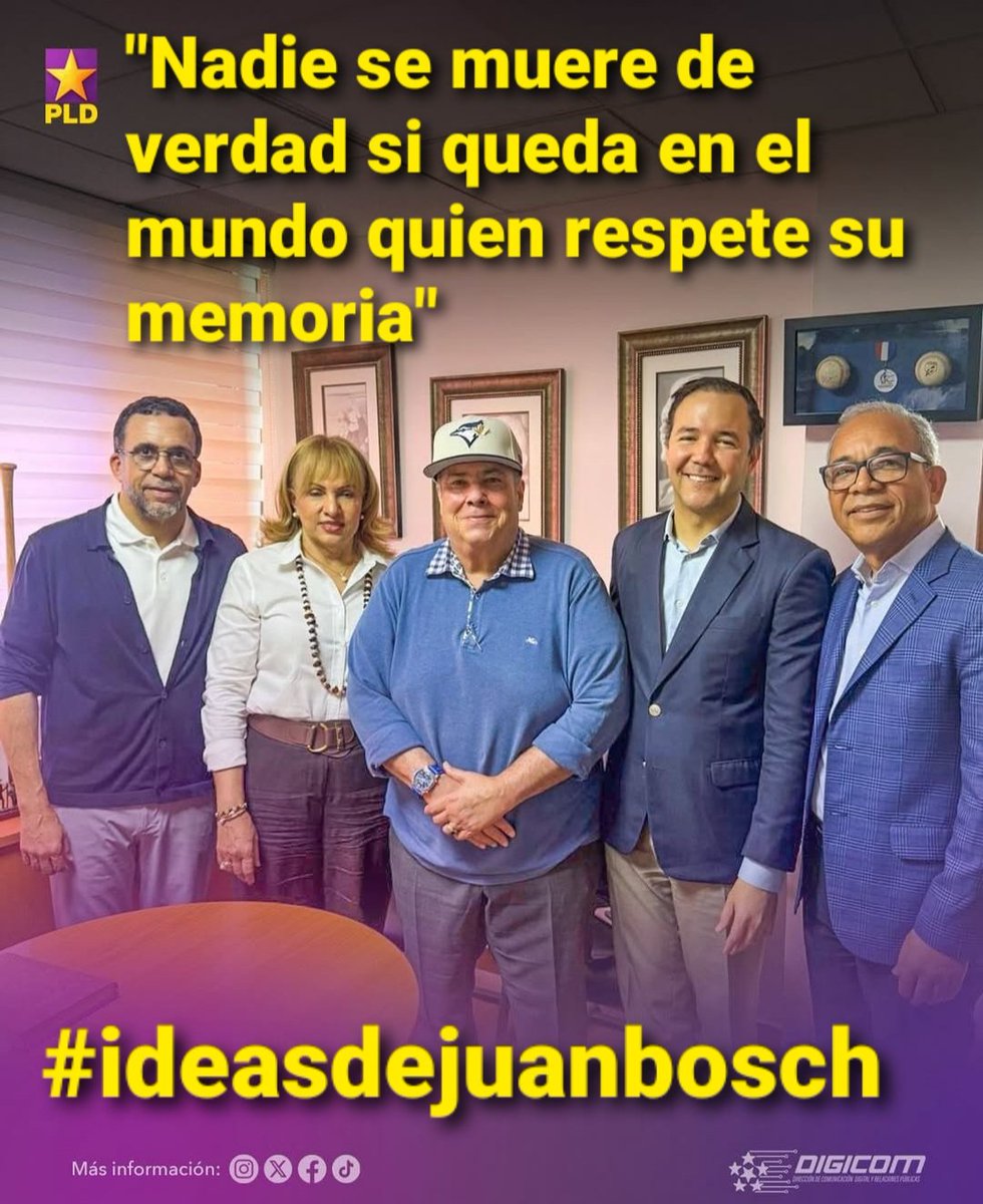 AngelRCasado's tweet photo. Lo ideal para mañana, ver los aspirantes sentados en primera fila, pensando en @juanbosch y el sacrificio de vida para construir el #PLD, educar, promover las ideas de los padres de la patria, y lograr la #MARCAPLD para bien de los dominicanos.
@DaniloMedina @JohnnyPujols https://t.co/u1YIun5B3C