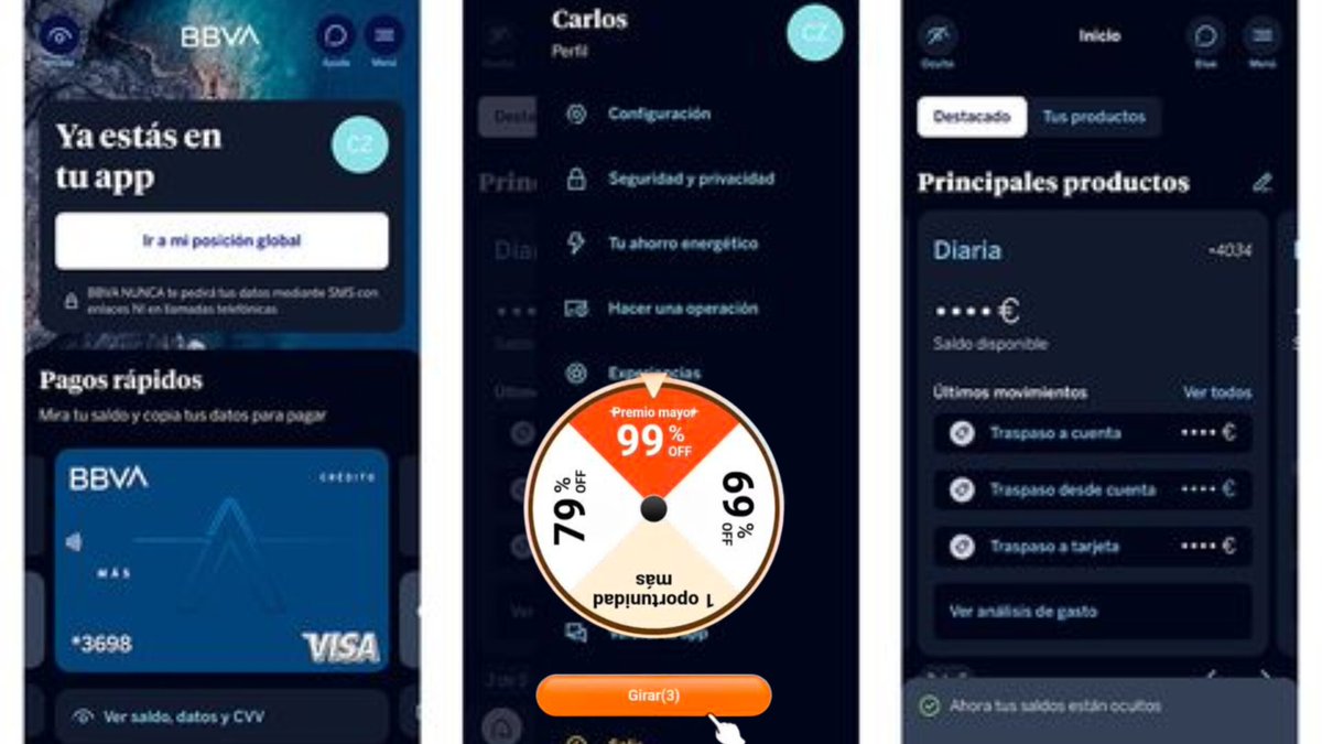 La nueva Aplicación de <a href="/BBVA_Mex/">BBVA México</a> les quedó tan RIDÍCULA, que solo le faltó que le pusieran una ruleta como la de TEMU