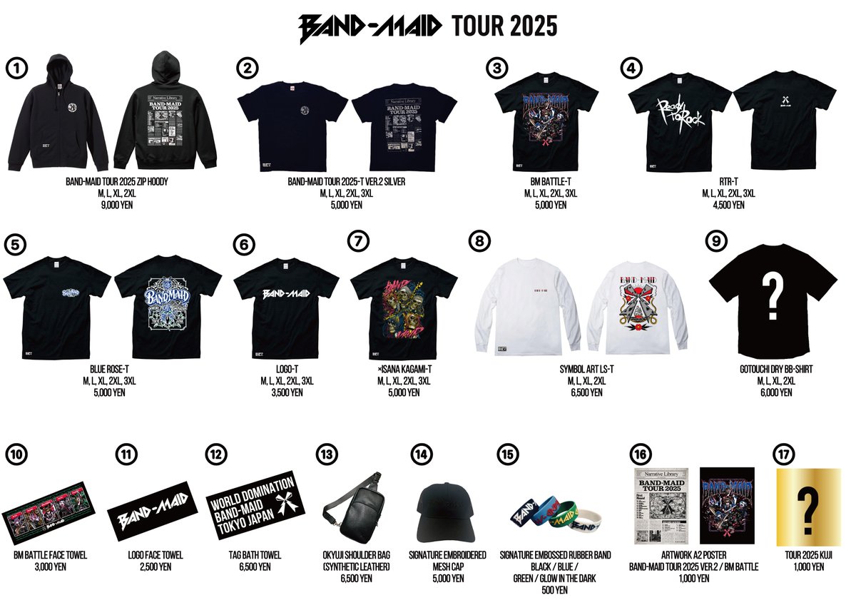 BAND-MAIDピクセルキーホルダー work】 BAND-MAID⚡️⚡️ 10th ANNIV TOUR DOT TOWEL RANDOM