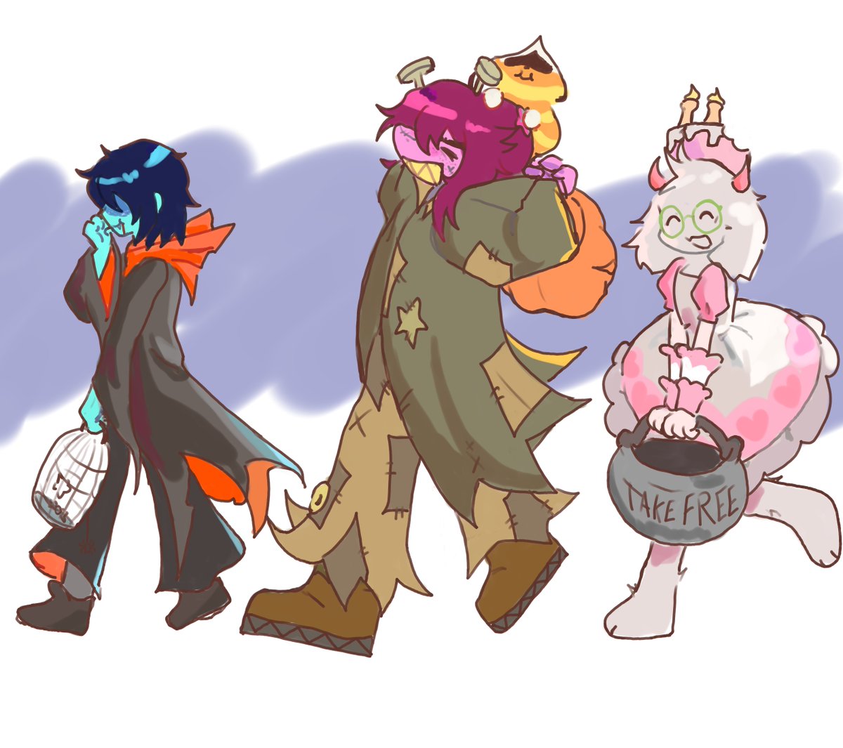 the_pizzaperson's tweet image. happy halloween!! #DELTARUNE