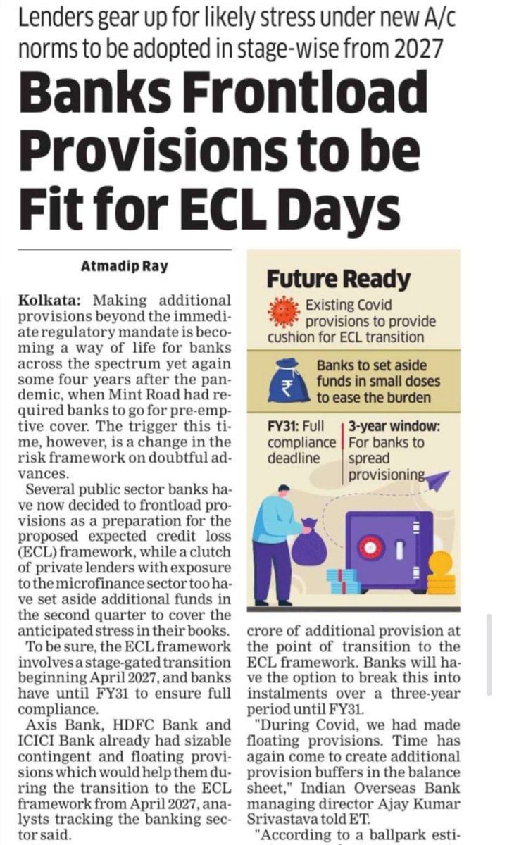 PSBPunch's tweet image. #COVID Provisions to ECL Provisions. How banks like Uco &amp;amp; IndusInd are frontloading 💰 #crores to prep for a major #accounting shift. A stress test for your #portfolio?
@RBI @DFS_India @FinMinIndia @UCOBankOfficial