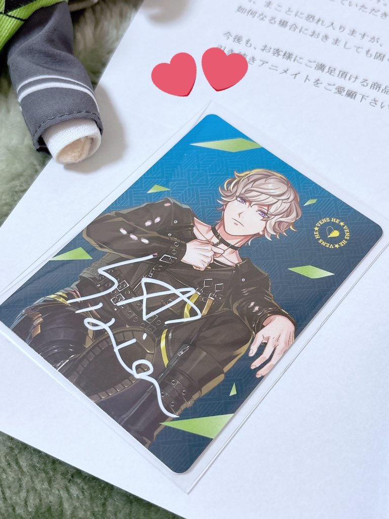 kkkpurining's tweet photo. アニメイトさんのライエモ1st Anniversary CD
早期予約キャンペーンにて、

天草シオンさんの直筆サイン入りメッセージカードを頂きました✨💚🕊𓂃𓈒𓏸︎︎︎︎

めちゃくちゃ嬉しい…一生の宝物です😭
本当にありがとうございます！！
これからも応援していくぞ〜！！✊ https://t.co/7XIf1ooFIJ