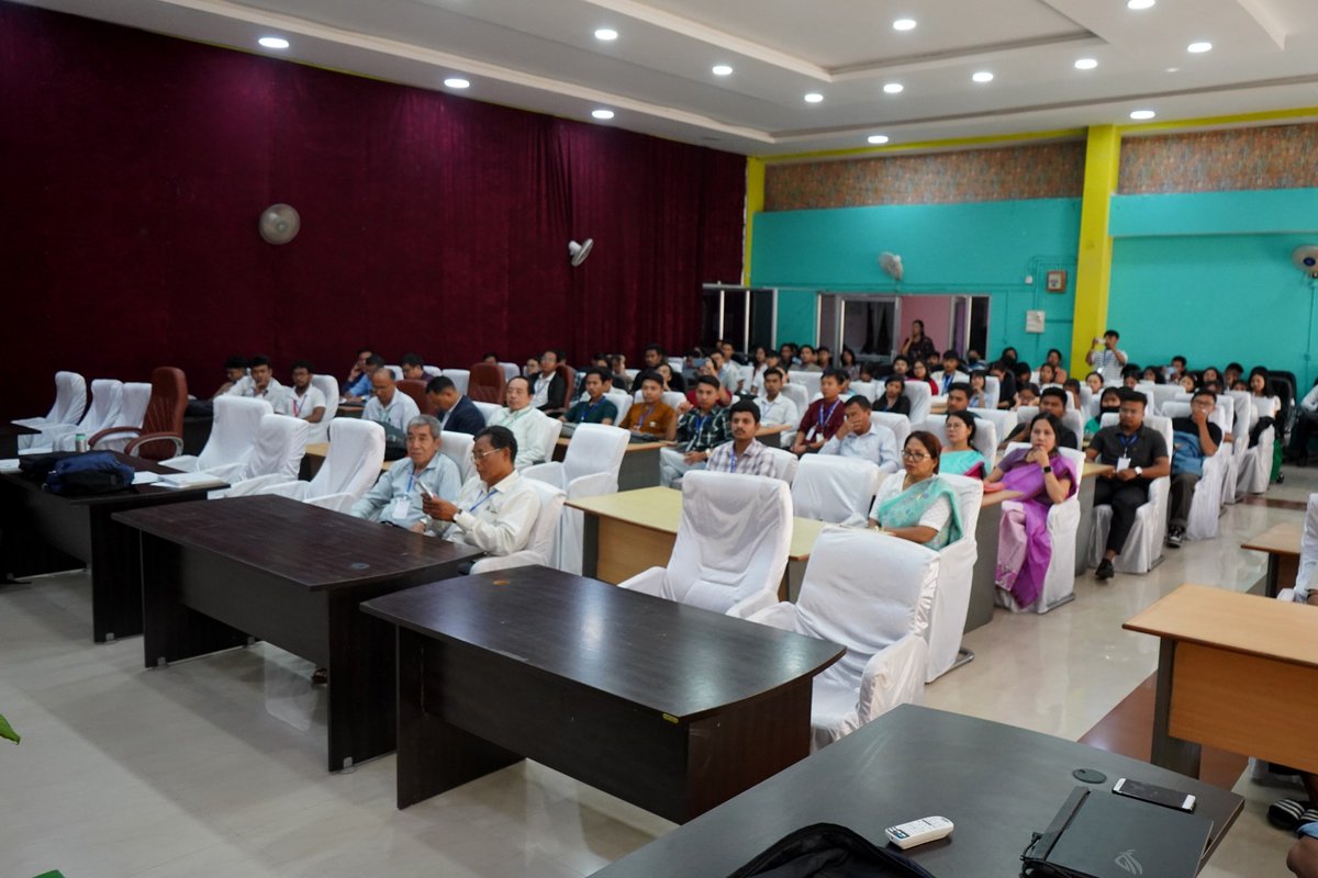 ManipurUniverse's tweet photo. 🛰️ Regional Outreach Programme of the National Space Science Symposium held at Manipur University on 31st Oct 2025, organized by ISRO, Bengaluru, and NESAC, Umiam in collaboration with Manipur University. 🚀#ISRO #NESAC #ManipurUniversity #SpaceScience #NSSS2025 #STEM #Research https://t.co/KRvRrMkdtT