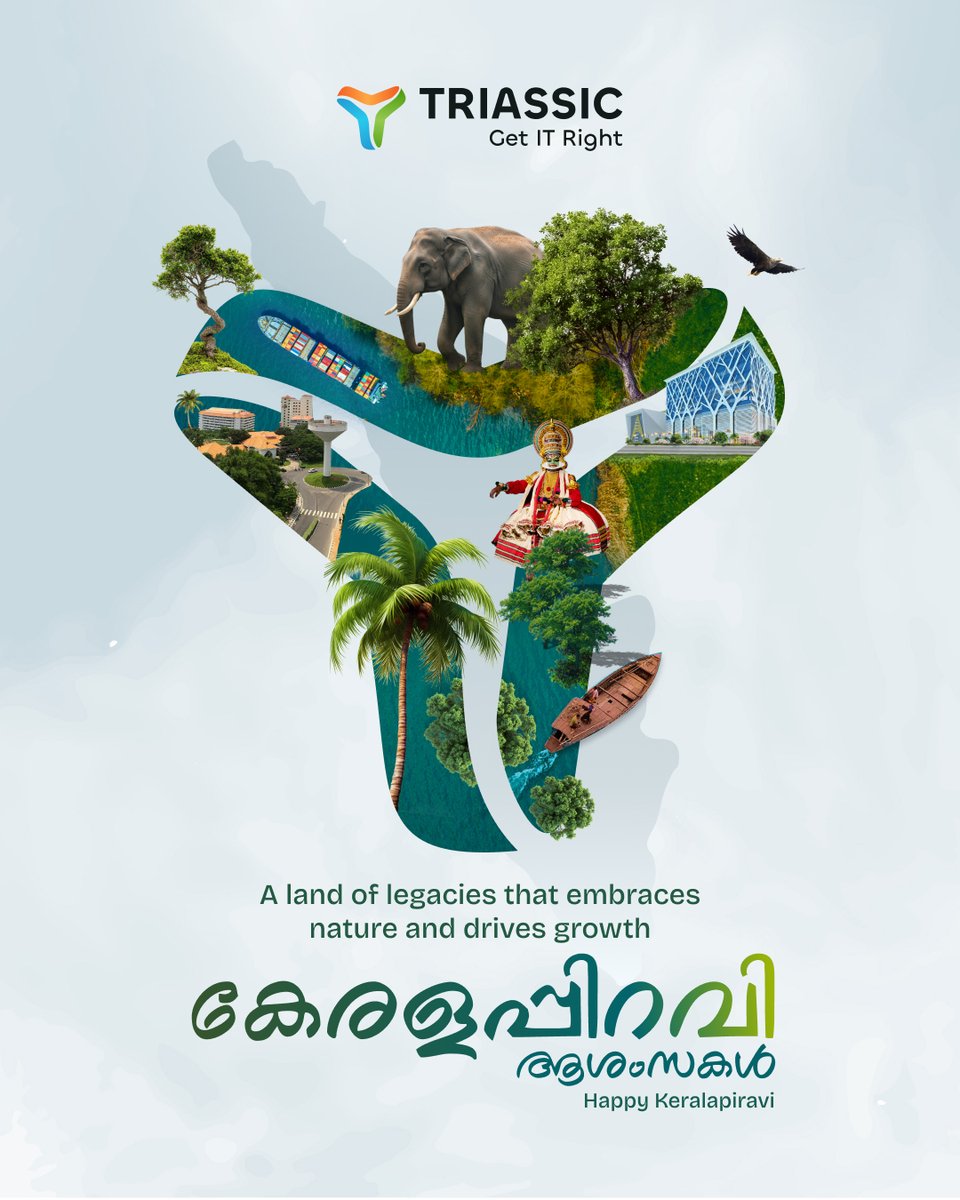 TriassicSolns's tweet image. On #keralapiravi, we celebrate a land where legacies flow like backwaters, nurturing communities, honoring culture, and living green. From coconut groves to misty hills, may this spirit guide inclusive growth. 

കേരളപ്പിറവി ആശംസകൾ! 

#godsowncountry #triassicsolutions #triassic